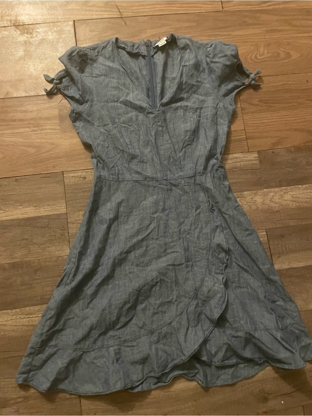 J. Crew Chambray Midi Dress in Light Blue